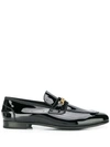 TOM FORD TOM FORD CHAIN EMBELLISHED LOAFERS - 黑色