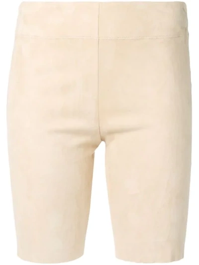 Jil Sander Fitted Leather Shorts - 大地色 In Neutrals