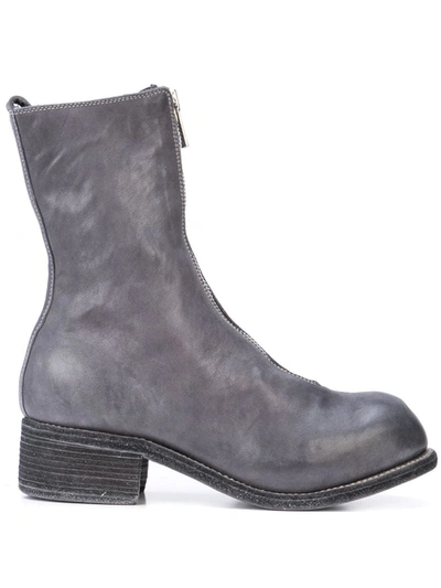 Guidi Women Pl2 Soft Horse Leather Front Zip Boots In Light Grey