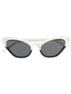 MCQ BY ALEXANDER MCQUEEN MCQ BY ALEXANDER MCQUEEN EYEWEAR CAT EYE SUNGLASSES - 白色