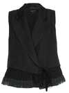 ANN DEMEULEMEESTER SILK AND LINEN WAISTCOAT,10837321