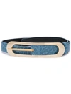 OSCAR DE LA RENTA CORNFLOWER BUCKLE BELT