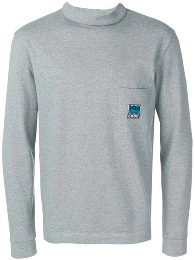 Anglozine 'zine' Sweatshirt Mit Stehkragen In Grey