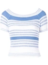 RED VALENTINO RIBBED KNIT TOP
