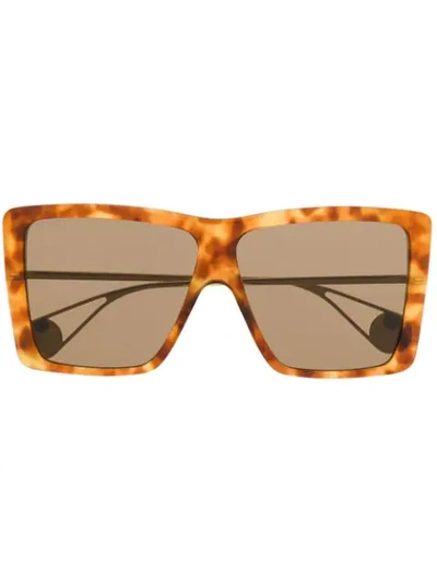 Gucci Evolution Oversized Square-frame Sunglasses In Brown