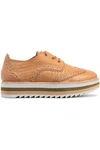 ZIMMERMANN PERFORATED CROC-EFFECT LEATHER PLATFORM BROGUES,3074457345620100818
