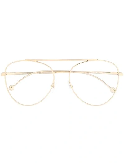 Fendi Pilot-frame Glasses In Gold