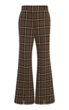 ADAM LIPPES CHECKED CROPPED WIDE-LEG PANTS,F19506DU