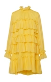 ADAM LIPPES RUFFLED SILK CHIFFON MINI DRESS,F19728CH