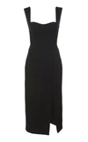 ADAM LIPPES STRETCH SABLE FITTED MIDI DRESS,F19720SP
