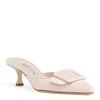 Manolo Blahnik Maysale 50 Dusty Pink Suede Mules In Nude