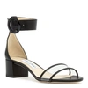 JIMMY CHOO BLACK NAPPA AND CLEAR PLEXI 40 SANDALS,JC14519S