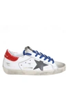 GOLDEN GOOSE SUPERSTAR SNEAKERS IN WHITE LEATHER,10837359
