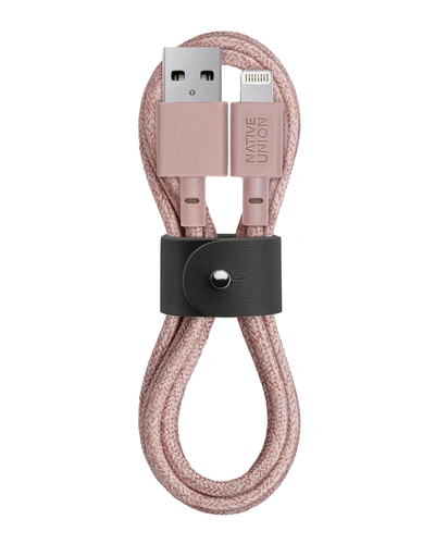 Native Union Cosmos Belt Cable, 10' In Rose Pink