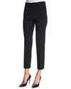 Akris Punto Franca Elements Slim-leg Ankle Pants In Black