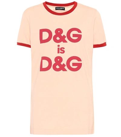 Dolce & Gabbana 印花棉质t恤 In Pink