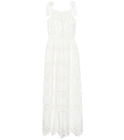 Dolce & Gabbana Wide-leg Lace Jumpsuit In White