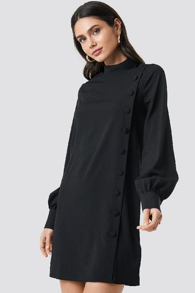 Na-kd Button Up Mini Dress - Black