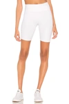 YEAR OF OURS YEAR OF OURS X REVOLVE RIBBED BIKER SHORT IN WHITE.,YEAR-WF6