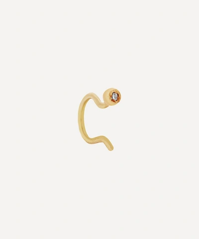 Atelier Vm 18ct Gold Tappabuchi Single Diamond Earring