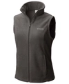 Columbia Plus Size Benton Springs Fleece Vest In Charcoal Heather