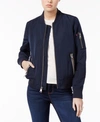 LEVI'S WOMEN'S LIGHTWEIGHT ZIP-DETAIL BOMBER JACKET