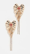 ANTON HEUNIS DANGLY GOLDEN IVY EARRINGS