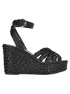 PRADA BUTTERFLY WEDGE SANDALS,10837664