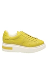 MANUEL BARCELÒ MANUEL BARCELO SNEAKERS IN LEATHER COLOR YELLOW,10838350