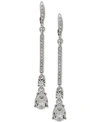 GIVENCHY CRYSTAL LINEAR DROP EARRINGS