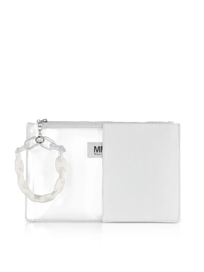 Mm6 Maison Margiela Half-and-half Pouch In White