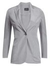 AKRIS Amandine Silk Crepe Blazer Jacket
