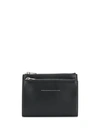 MM6 MAISON MARGIELA MM6 MAISON MARGIELA CONTRAST STITCHING FOLDED WALLET - 黑色