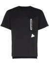 AND WANDER HYBRID ZIP POCKET T-SHIRT