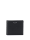 Saint Laurent Black Leather Bi-fold Wallet In Black
