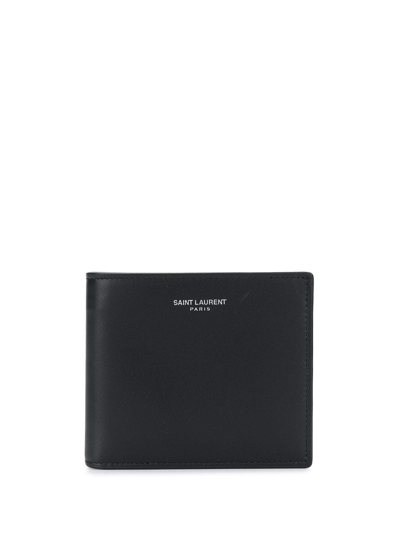 Saint Laurent East/west Bifold Wallet In Black