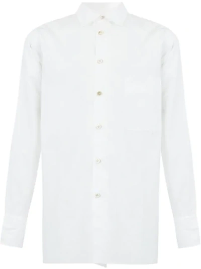 Ziggy Chen 中式领衬衫 In White