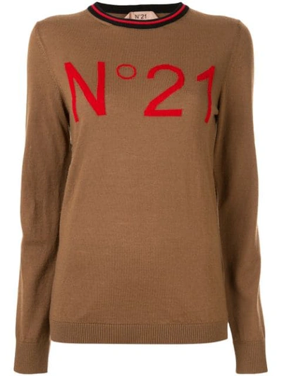 N°21 Nº21 Logo Top - 棕色 In Brown