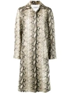 Philosophy Di Lorenzo Serafini Python Print Trench Coat In Neutrals