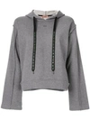 N°21 EMBELLISHED DRAWSTRING HOODIE