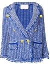 20:52 20:52 DOUBLE BREASTED TWEED BLAZER - BLUE