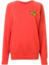 VIVIENNE WESTWOOD ANGLOMANIA VIVIENNE WESTWOOD ANGLOMANIA LOGO PATCH JUMPER - 红色