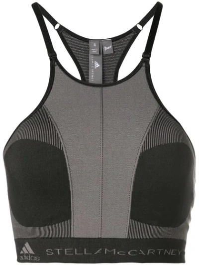 Adidas By Stella Mccartney Racerback Sports Bra In Black