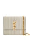 Saint Laurent Vicky Quilted Cross Body Bag In 9207 Crema