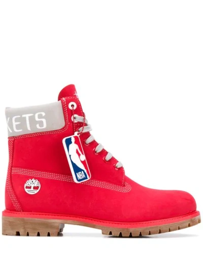 Timberland Nba Boots In Red