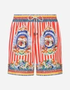 DOLCE & GABBANA MID PRINTED SWIMMING TRUNKS WITH POUCH