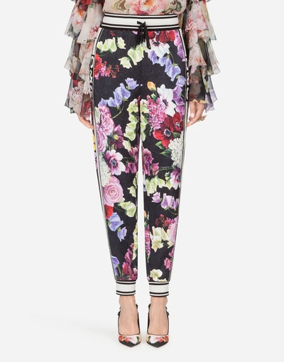 Dolce & Gabbana Printed Brocade Trousers In Floral Print