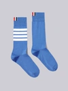 Thom Browne 4-bar Mid-calf Socks In Blue