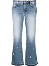 ALANUI FLORAL EMBROIDERED CROPPED JEANS