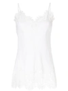 Gold Hawk Lace Trim Camisole Vest In White